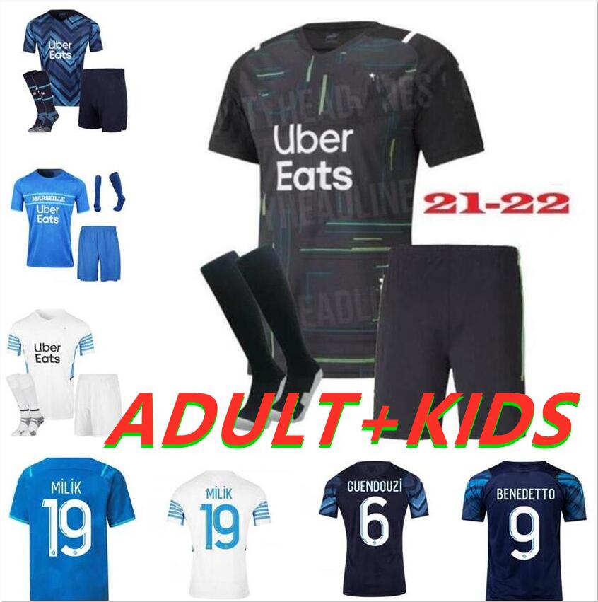 

adult kids kit Olympique de Marseille Soccer jersey 2021 2022 OM Maillot Foot PAYET THAUVIN BENEDETTO 20 21 22 MILIK Football shirt, Multi