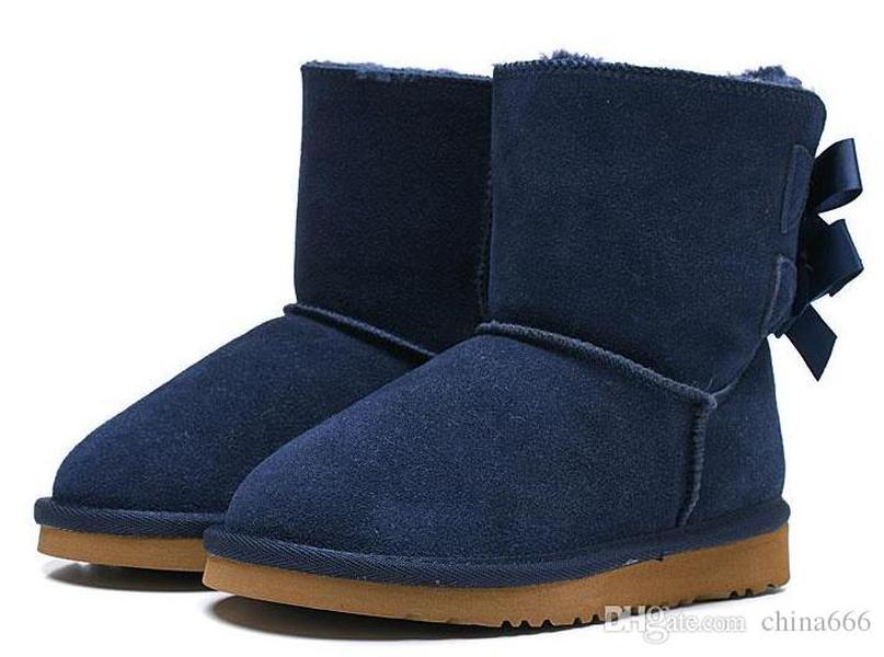 

UGGsUGG2020 Luxury Kids Boots WGG Australian Classic Snow Designer Boots Girl Boy Children Bailey Bow Shoes Ankle Winter Boo Tmw, Black