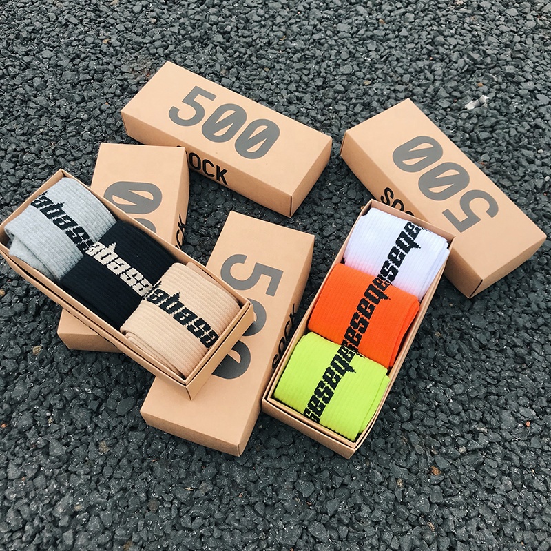 

Mens Socks SEASON 6 Skateboard Fashion Letter Printed Socks Sports Sock Sockings Hip Hop Sport Embroidery Unisex Socks Crew Sock Men Dress Designer, Khaki-black-white