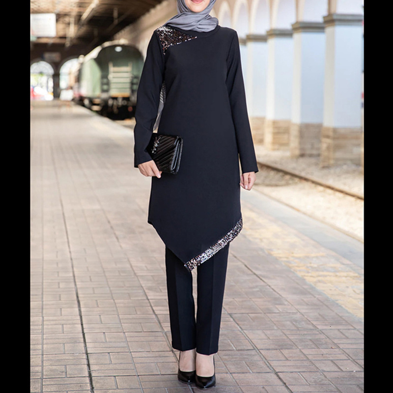 

Casual Dresses Eid Mubarak Abaya Dubai Turkey Muslim Sets Abayas for Women Summer Hijab Dress Indian Islam Clothing Kaftan Musulma, Green muslim sets