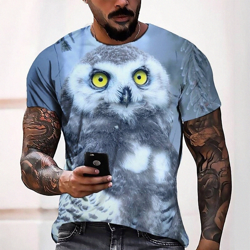 T-shirt Tee T-shirt 3D Imprimer graphique Cou rond Casual quotidien quotidien 3D imprimé à manches courtes Haut de mode Cool confortable blanc 31