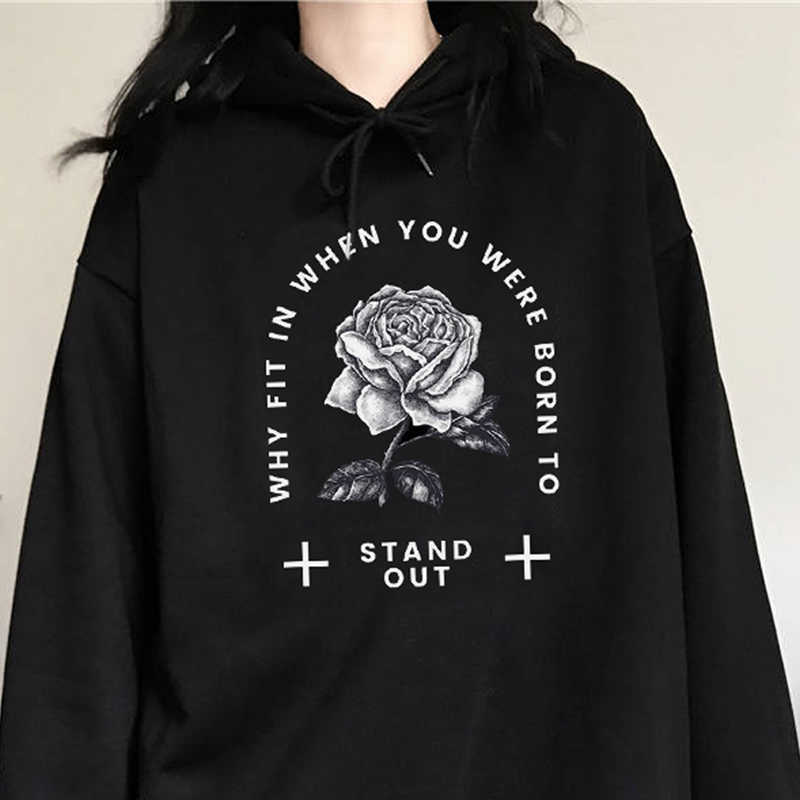 

Winter casual female punk dark street large size loose gothic rose letter printed ins long sleeve Vintage sweatshirt 210608, Hei01
