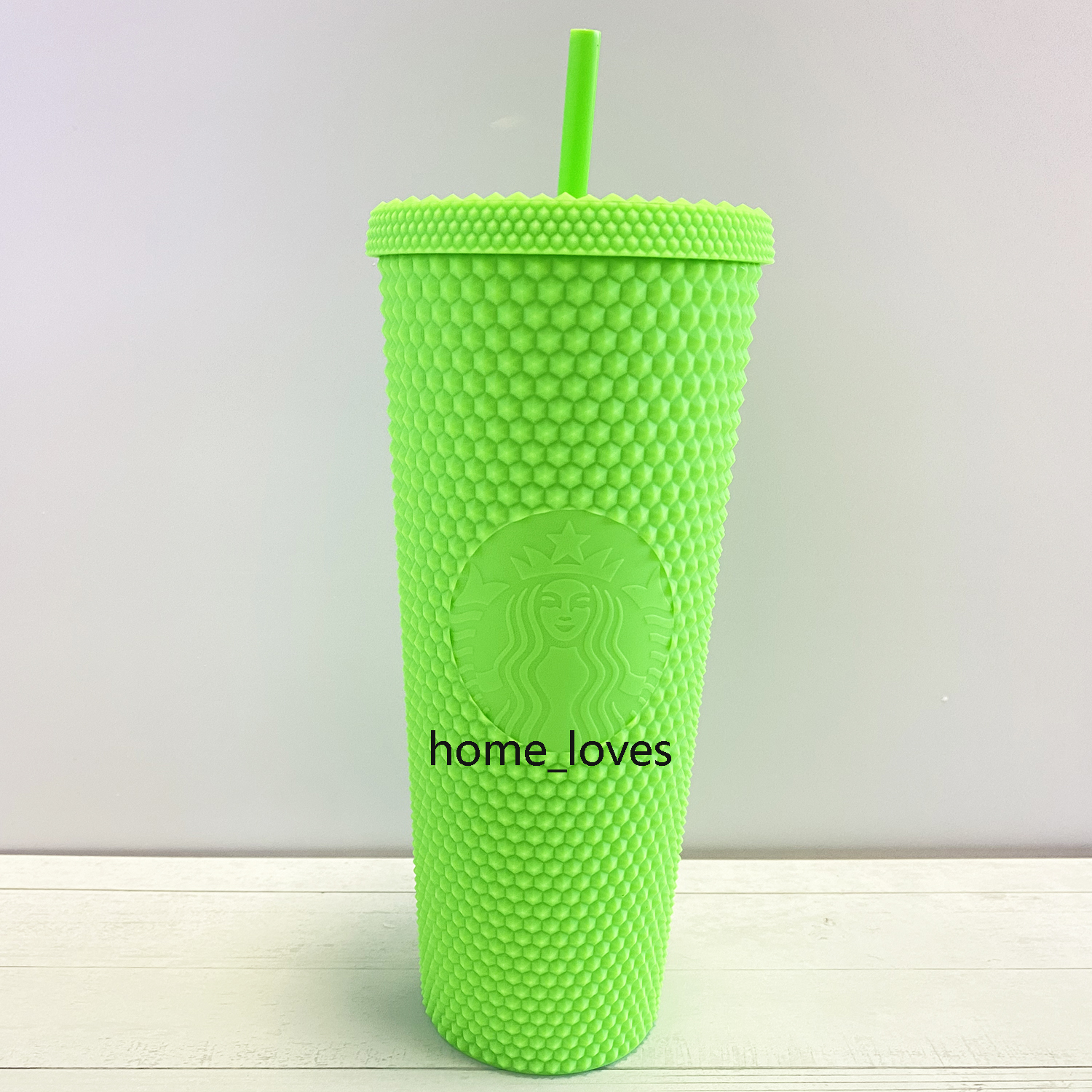 

2021 Starbucks Double Cherry red Durian Laser Straw Cup 710ML Tumblers Mermaid Plastic Cold Water Coffee Cups Gift Mug, 710ml/24oz