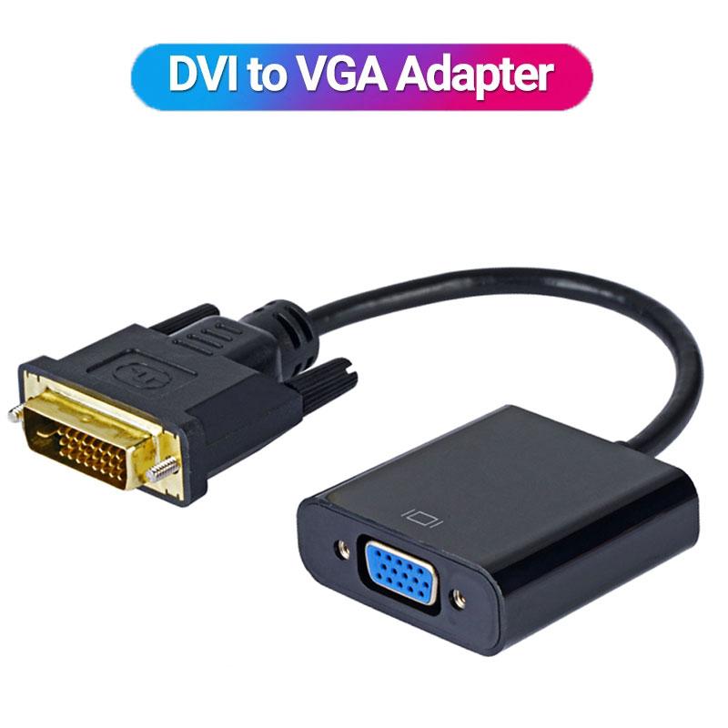 

Video Cables & Connectors Full HD 1080P DVI-D DVI To VGA Adapter Cable Converter 24+1 25Pin 15Pin For PC Computer Monitor