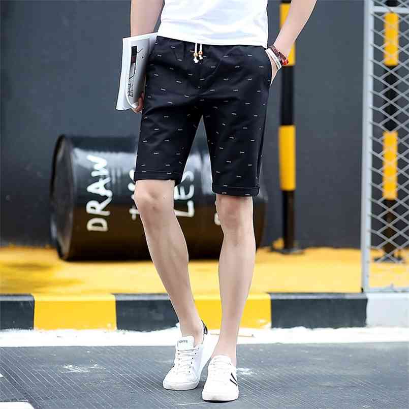 

Arrival Men Shorts Cotton Casual Beach High Quality Bottoms Elastic Waist Fashion Brand Boardshorts Plus Size Homme 3 210716, White