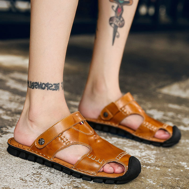 

2021 top fashion cross-border men womens sports trainer sandals and slippers summer casual two-wear shoes beach sandal hollow leather shoe code: 26BZ-9701, 1s3a7589_1