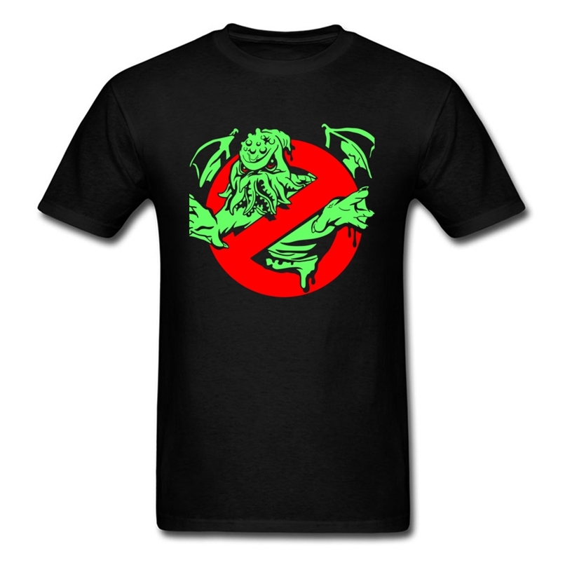 

Cthulu Ghostbusters Cotton Tshirt Simple Style Tops Tees Fashion Funny Student T-Shirt Casual Ostern Day T Shirts Crewneck 210420, Blank t shirt