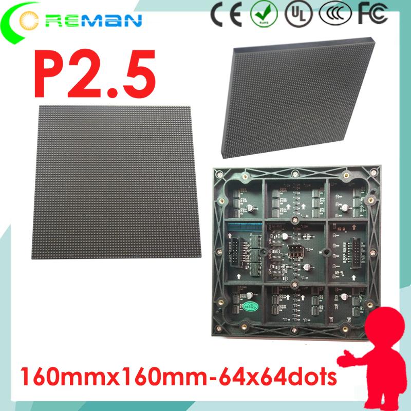 

Video Wall Free P2.5 Led Module 160x160mm High Quality 64x64 Dots Screen 1/32S 32S Display