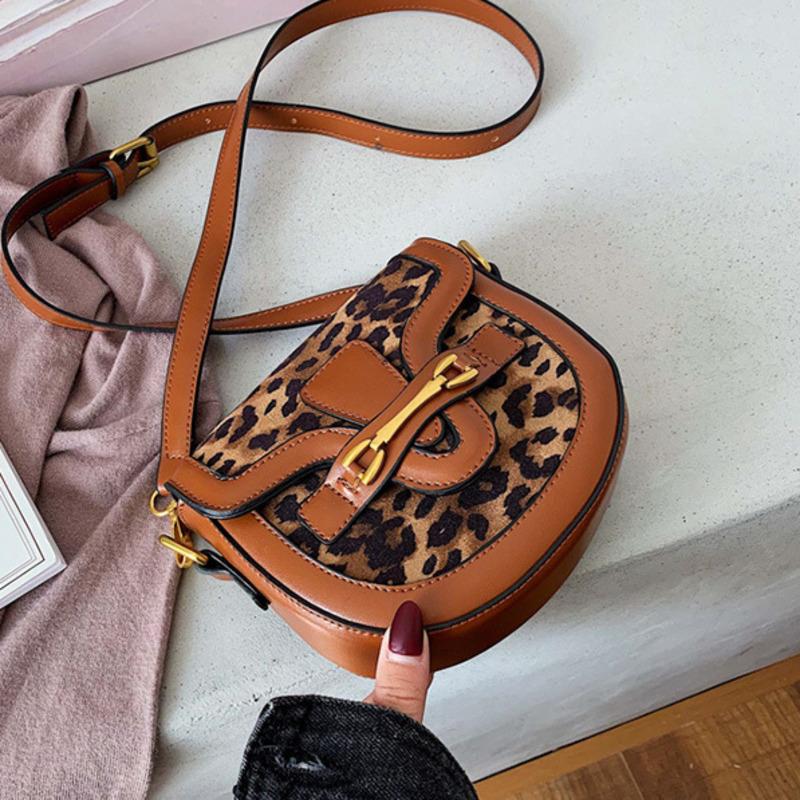 

Cross Body Leopard Leather Crossbody Bag For Women 2021 Luxury Lady Handbags Designer Shoulder Hand Sac A Main Female, Brown-plaid