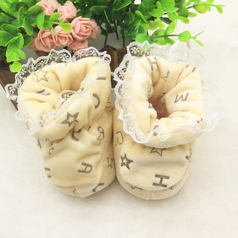 

First Walkers Born Shoes For Girls Winter Cute Snow Boots Warm Soft Toddler Anti-slip Sock Bottom Kids Todder Boot T0089, Blue