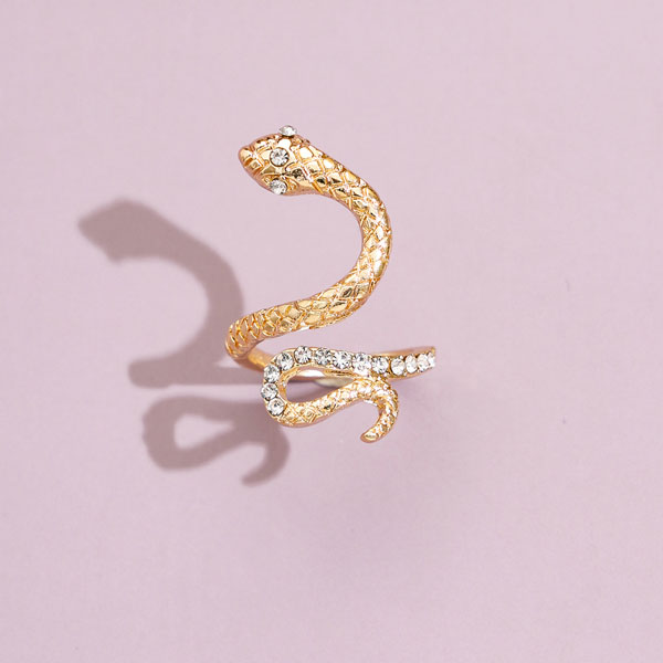 

S2139 Fashion Jewelry Punk Style Rhinstone Snake Ring Men Women Knuckle Rings