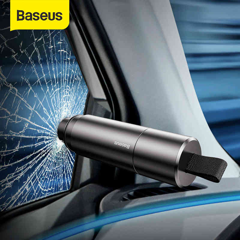 

Baseus Mini Car Window Glass Breaker Seat Belt Cutter Safety Life-Saving Escape Hammer Cutting Knife Interior Accessories