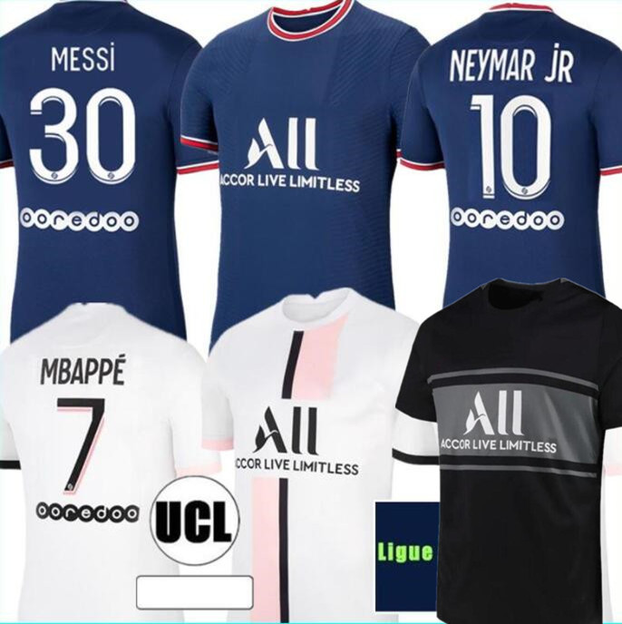 

2021 2022 MESSI MBAPPE soccer jerseys HAKIMI KEAN SERGIO RAMOS 21 22 Maillots de football shirt VERRATTI Jersey Paris men uniforms psgs enfants maillot foot, Home