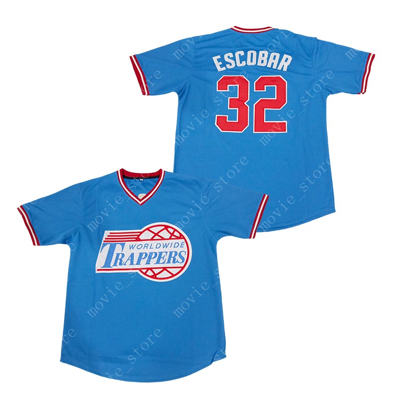 

Men's Worldwide Trappers Pablo Escobar Baseball Jersey Stitched, White