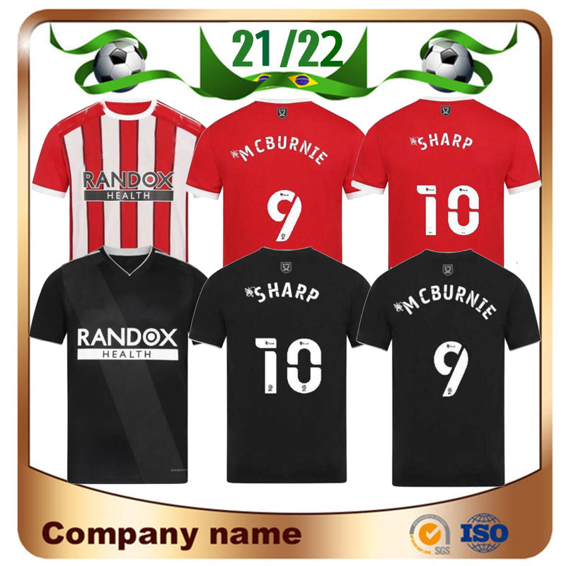 

21/22 Sheffield Soccer Jerseys 2021 MOUSSET SHARP McBURNIE FREEMAN Maillots De Foot Shirt NORWOOD McGOLDRICK BREWSTER Football uniform, Black;yellow