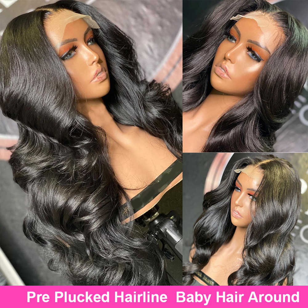 30 32 Inch Body Wave Hd Lace Front Wig Human Hair for Black Women Pre Plucked 150 180 13x4 Brazilian Full Lace Frontal Wigs HD Seamless-image-799390983