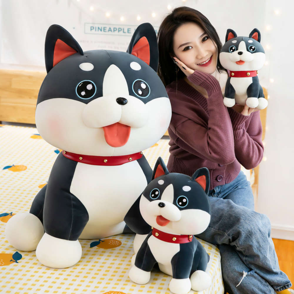 

husky plush toy doll, soft and cute, Blue