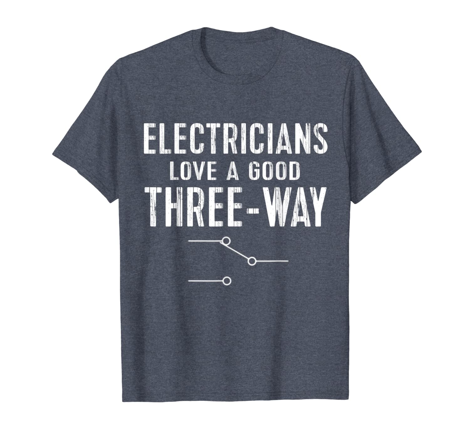 

funny electrician gift for men three way sparky wires t-shirt, White;black