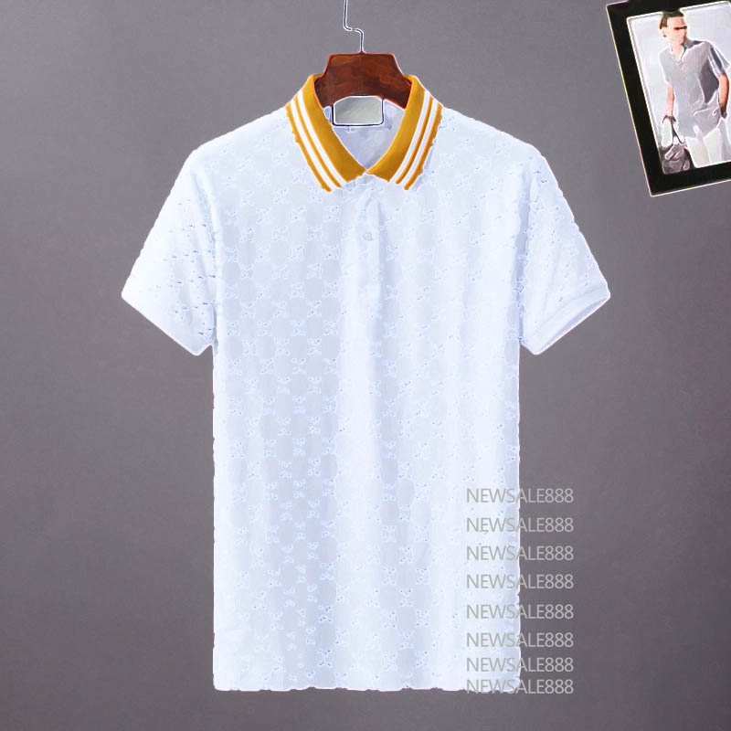 

Mens Stylist Polo Shirts Luxury Italy Men Clothes Short Sleeve Fashion Casual Men's Summer T Shirt Asian Size M-3XL, Blue