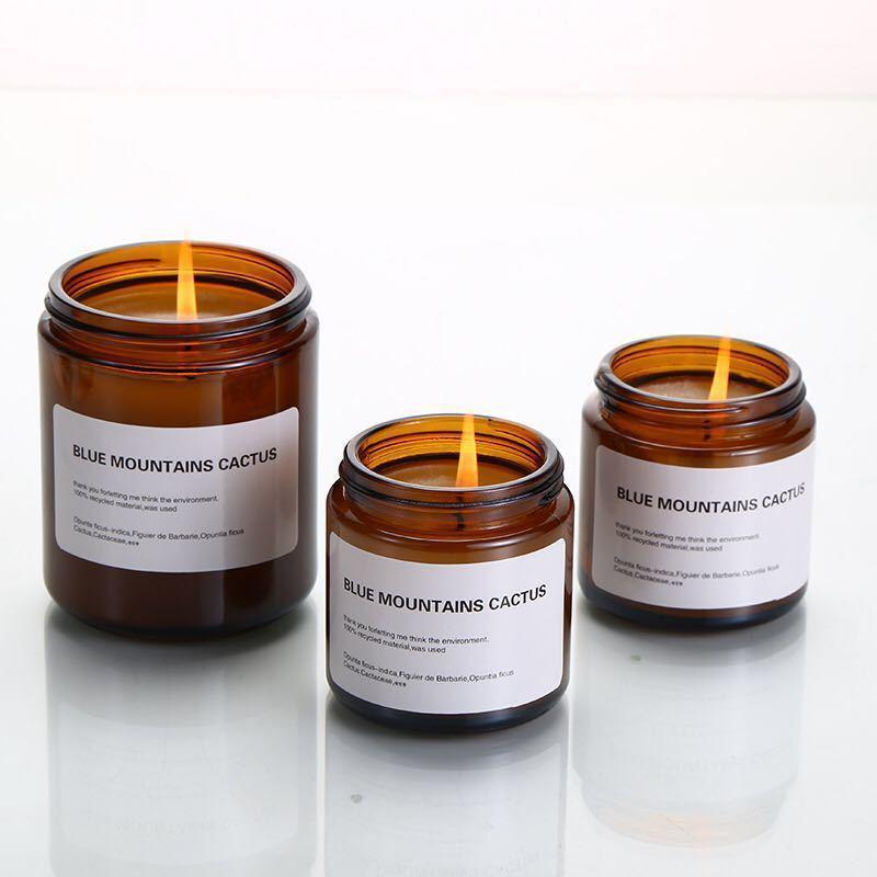 

Storage Bottles & Jars 60 X Fragrance Candle Jar 100ml/250ml Nordic Brown Bottle Scented Gift Home Decoration DIY Container