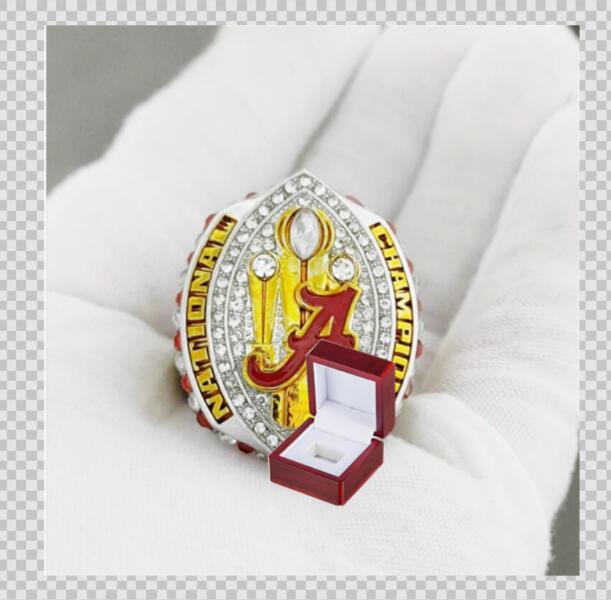 

2021 wholesale 2020-2021 Alabama Crimson Tide National Championship Ring Brotherhood Ring Fan Gift wholesale Drop Shipping, Golden;silver