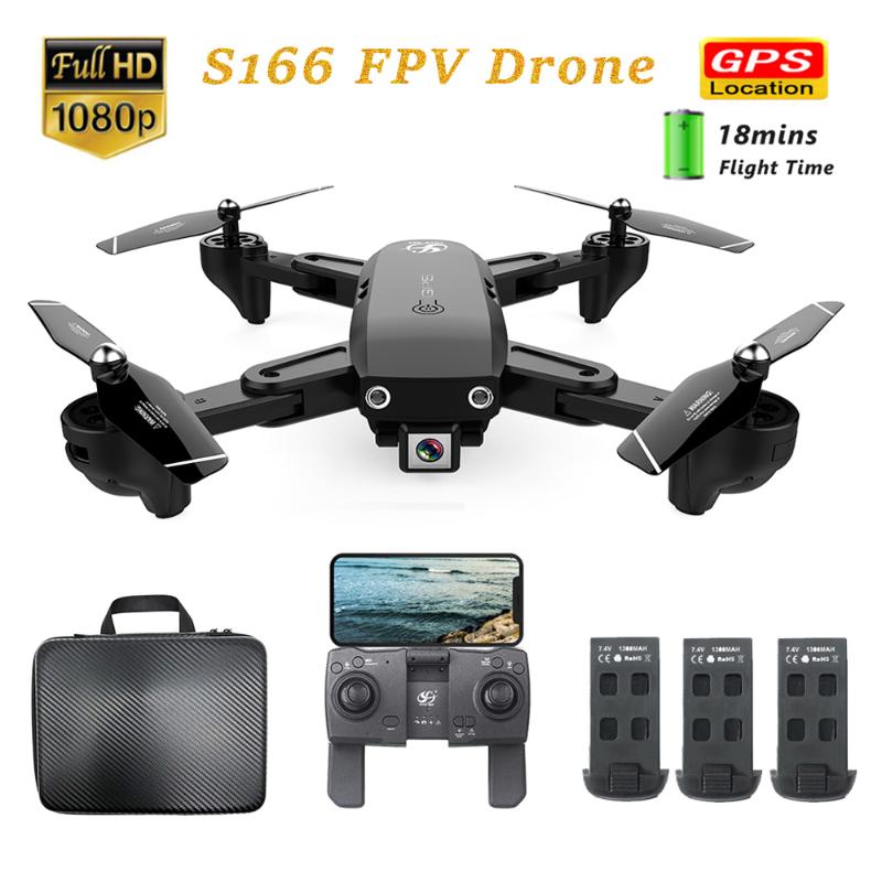 

Mini Drone GPS Dynamic Follow 1080P With Camera 18mins Flight Time WIFI FPV RC 720P Quadcopter 3Batteries Bag Drones