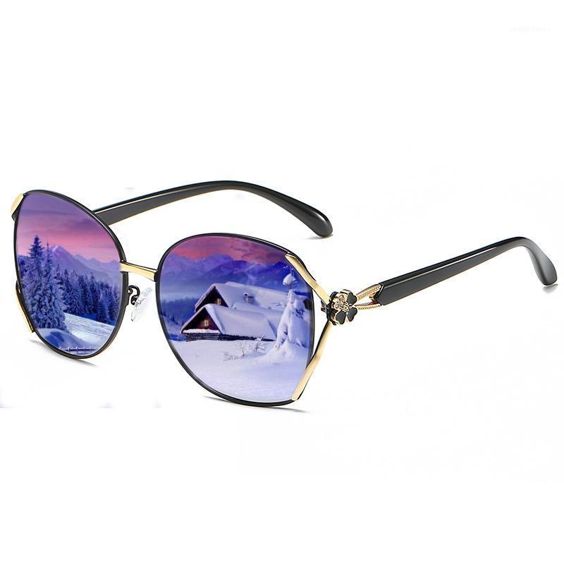 

Sunglasses Four-leaf Clover Women's Sun Glasses Noble Lady Shades Polarized Goggles Ultralight Frame Temples UV400