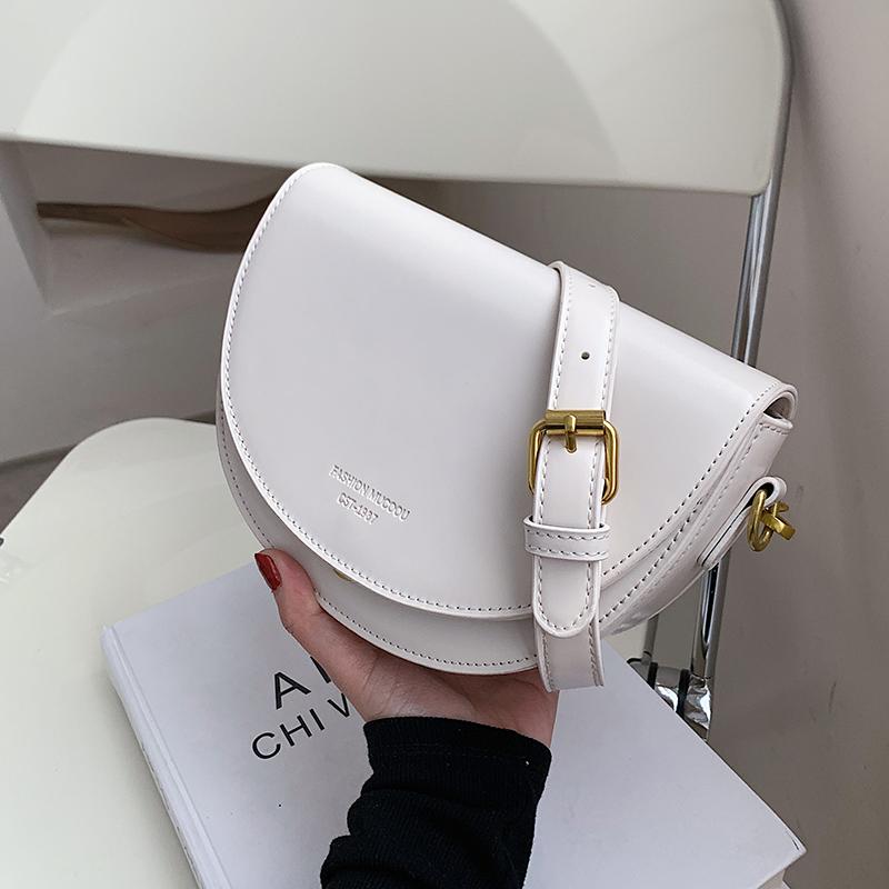 

Original Brand High-end Western Bag Female 2021 Fashion All-match Messenger Chain Saddle Shoulder Bags, Black
