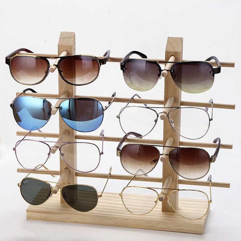 

Fashion Sunglasses Frames Sun Glasses Eyeglasses Wood Display Stands Shelf Show Stand Holder Rack 10 Sizes Options Natural Material