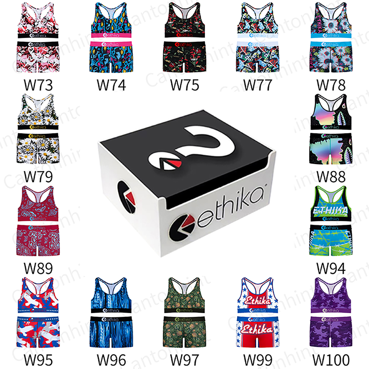 

Ethika Women's Tracksuits 2021 New 3 XL Plus Size Women Girl Ethica Sets Bra and Short 2pc Jogger Woman Pant Two Pieces Clothe, W008