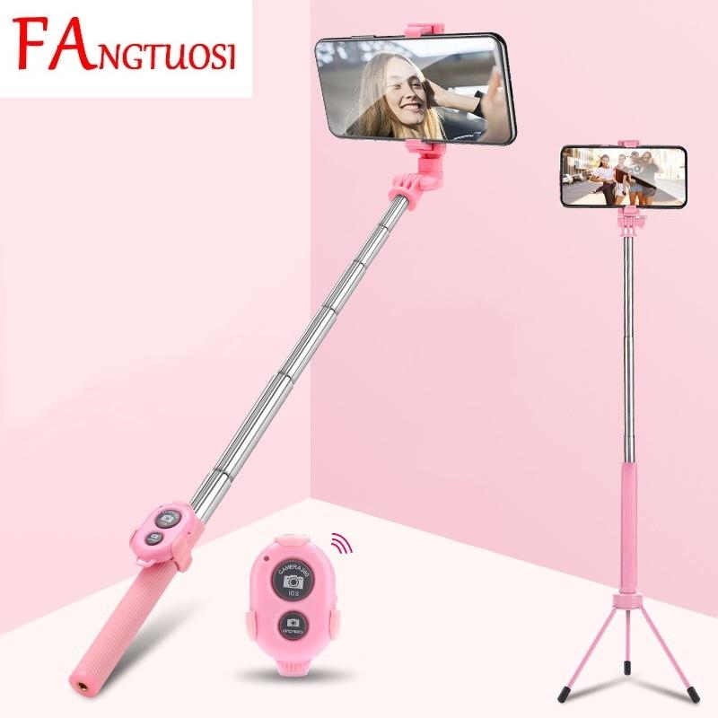 

Selfie Monopods 1150mm Stick Handheld Monopod With Tripod Foldable Wireless Bluetooth Remote Shutter For Android IOS Phone Video Live