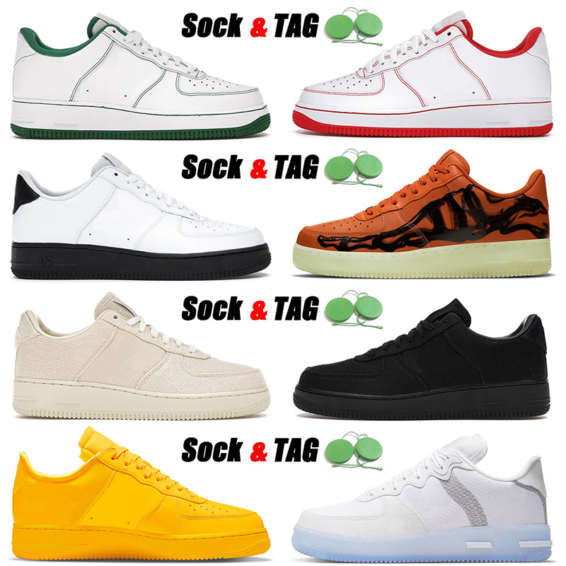 

Authentic 2021 Running Shoes Air Dunk 1 Men Women Skeleton Orange Triple White Beige Airforce Light Bone Forces N354 Off Trainers Outdoor Snekaers, D3 36-45 white