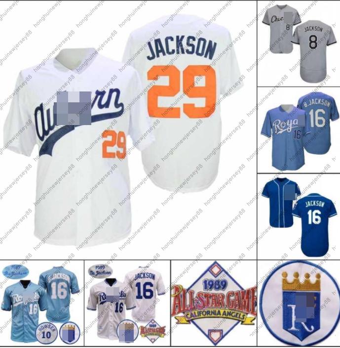 

Bo Jackson Jersey Vintage 1985 Turn Back Blue 1987 1989 White Cooperstown College Baseball ASG Patch Grey Black Size S-3XL, Blue;black