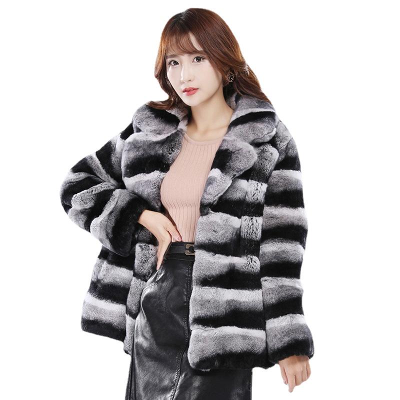 

Women's Fur & Faux S-9XL Winter Clothing Short Velvet Top Fashion Casual Suit Mink Coat Jacket, Black