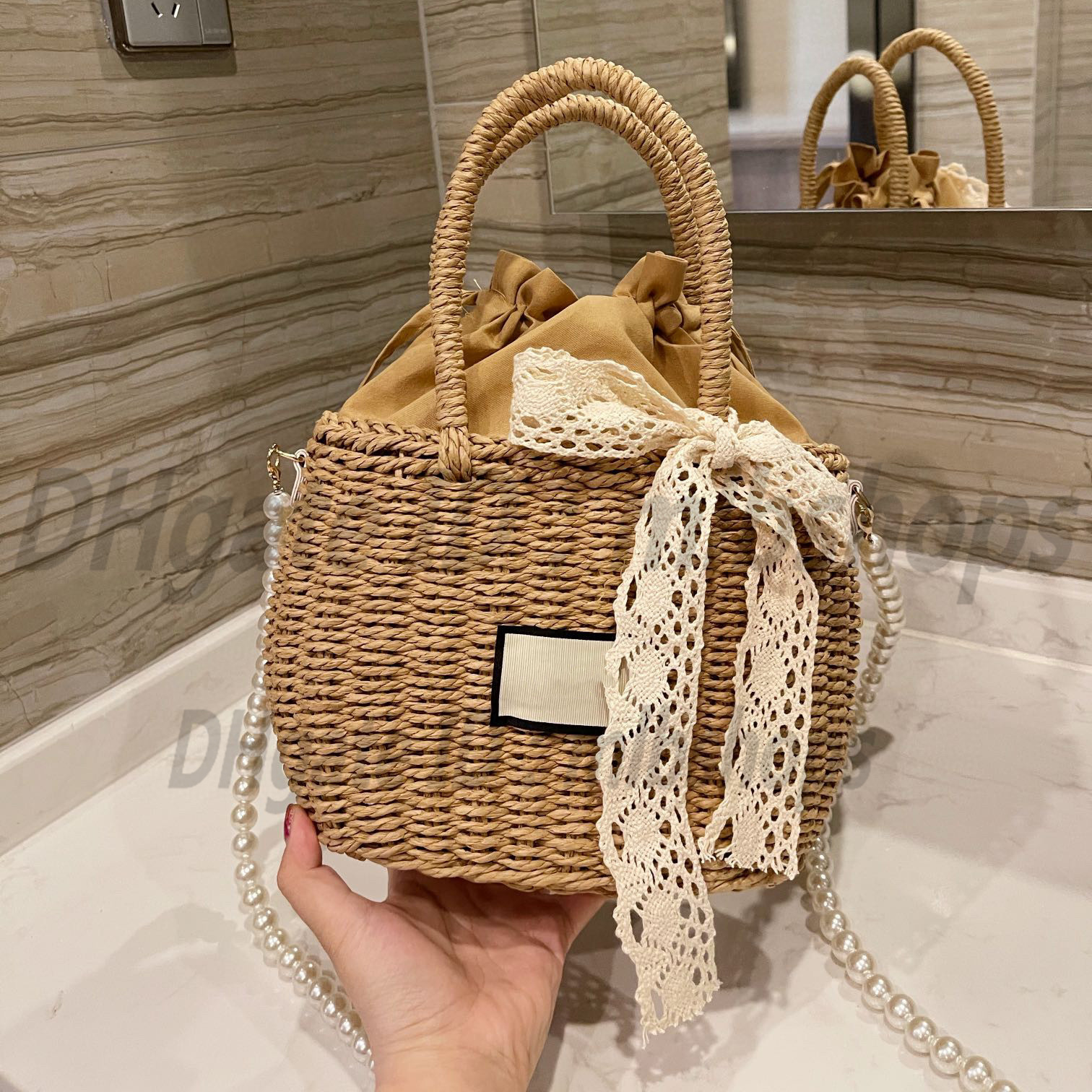 

Fashion womens G High quality Luxurys designers Shoulder Bags Handbags wallet Pearl strap Big woven beach Bag Totes CrossBody 2021 Handbag purses Best-selling