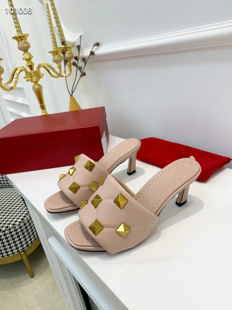 

The new 2021 matte leather slippers with square lips, open-toed flats for women in sizes 35-42 KJM0004