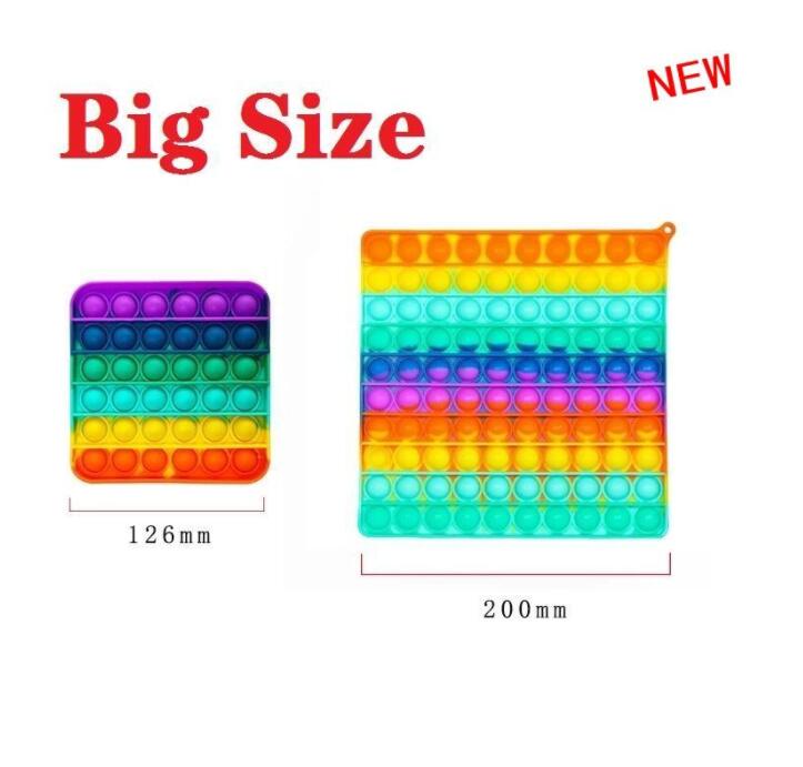 

Mega Jumbo Gobang 20CM Large Size Bubble Board Fidget Sensory Push Finger Game Puzzle Toys Rainbow With Carabiner Key Ring CJ20