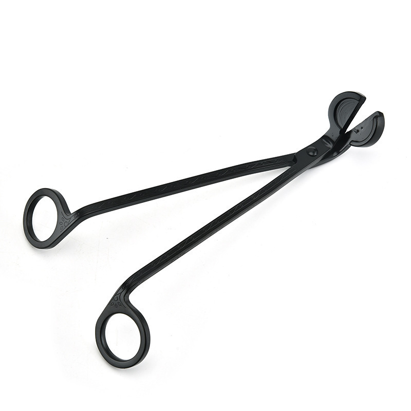 

Stainless Steel Candle Wick Trimmer Oil Lamp Trim scissor Cutter Snuffer Tool Hook Clipper in black ZC843