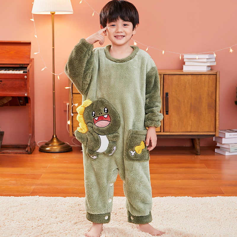 

Kids Boys' Pajamas Long Sleeve Green Dinosaur Animal Pocket Active Adorable Regular 3-8 Years, Blue;red