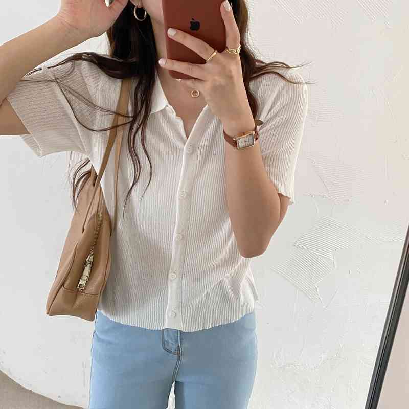 

Women' Knits & Tees Cardigans Loose Women Lapel High Waist 2021 Fashion Sweaters Soft Outwear Casual Solid Short Knitted Tops Coat RBY8, Orange