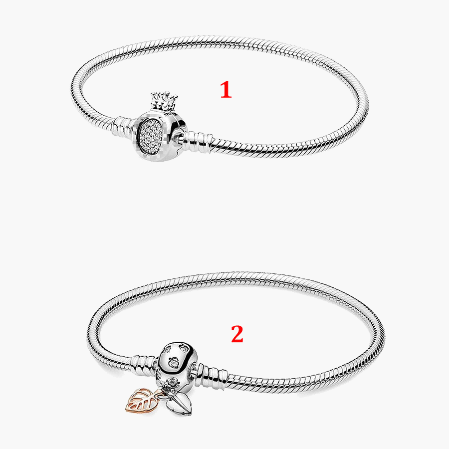 

Fine jewelry Authentic 925 Sterling Silver Bead Fit Pandora Charm Bracelets Fallen Leaf Buckle Head Shining Crown O Snake Bracelet Safety Chain Pendant DIY beads