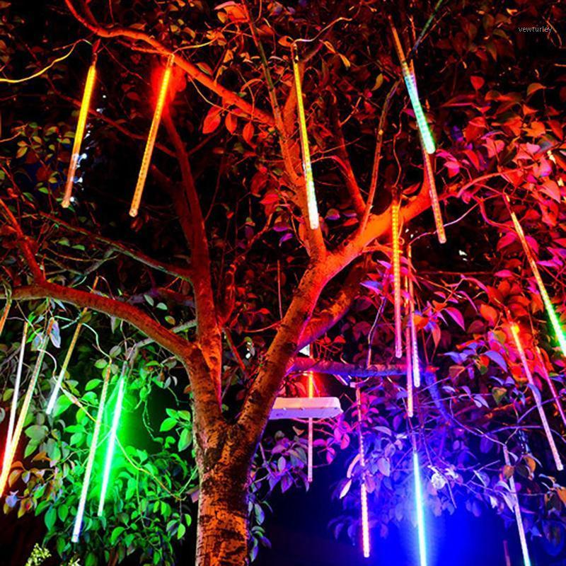 

Party Decoration 8 Tube Rain LED Rope Light Icicle Cascade Double-sided Patch Meteor Shower Lamp Indoor Outdoor Christmas Tree Decor
