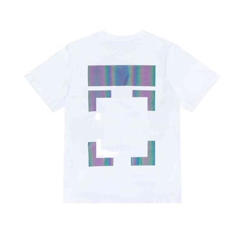 

Fashion Men's Brand Offs Designer Cross t Shirts Gradient Dissolve Arrow Printing x Short Sleeves Summer Tops Tee T-shirt Casual Tshirt, White;black