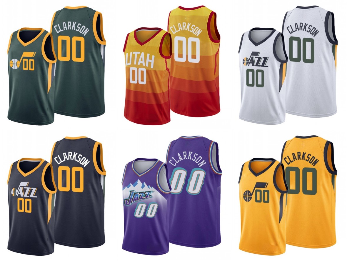 

Utah Jazz Men Jor dan Clarkson Basketball Jersey, Black