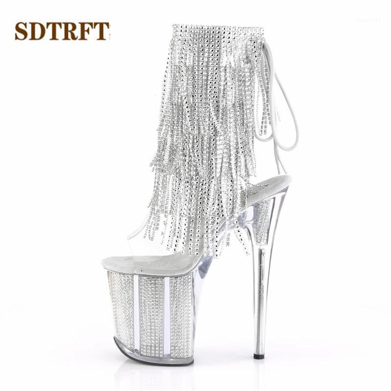 

Boots SDTRFT Female Ankle 20cm Thin Heels Sexy Fetish Platform Botas Mujer Ladies SM Shoes Woman Bling Sequined Wedding Pumps, Yellow