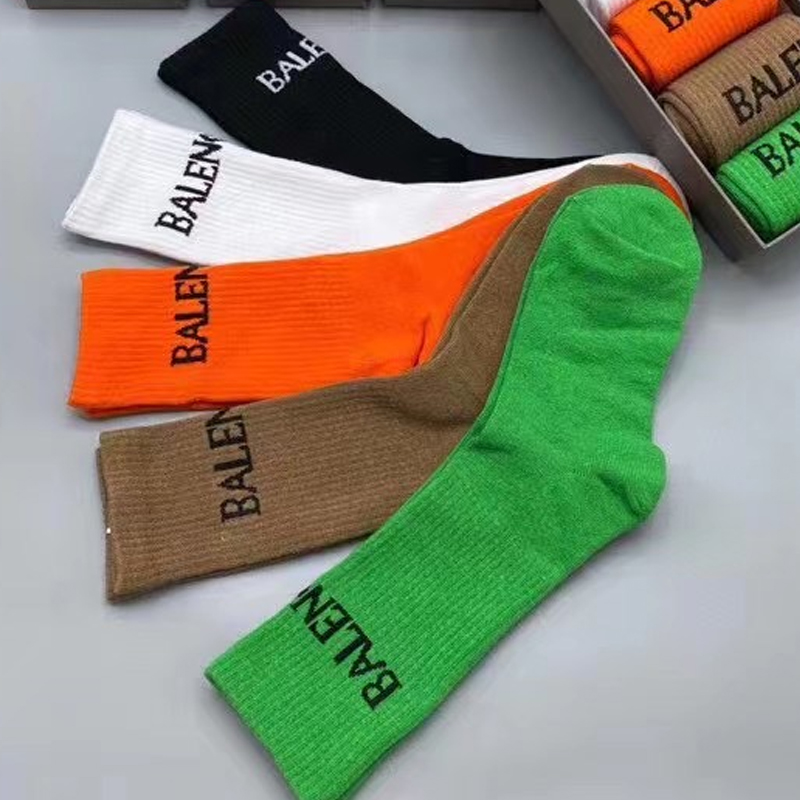 

Candy Color Letter Socks for Gift Party Hip Hop Style Women Casual Cotton Breathable Sock High Quality, White