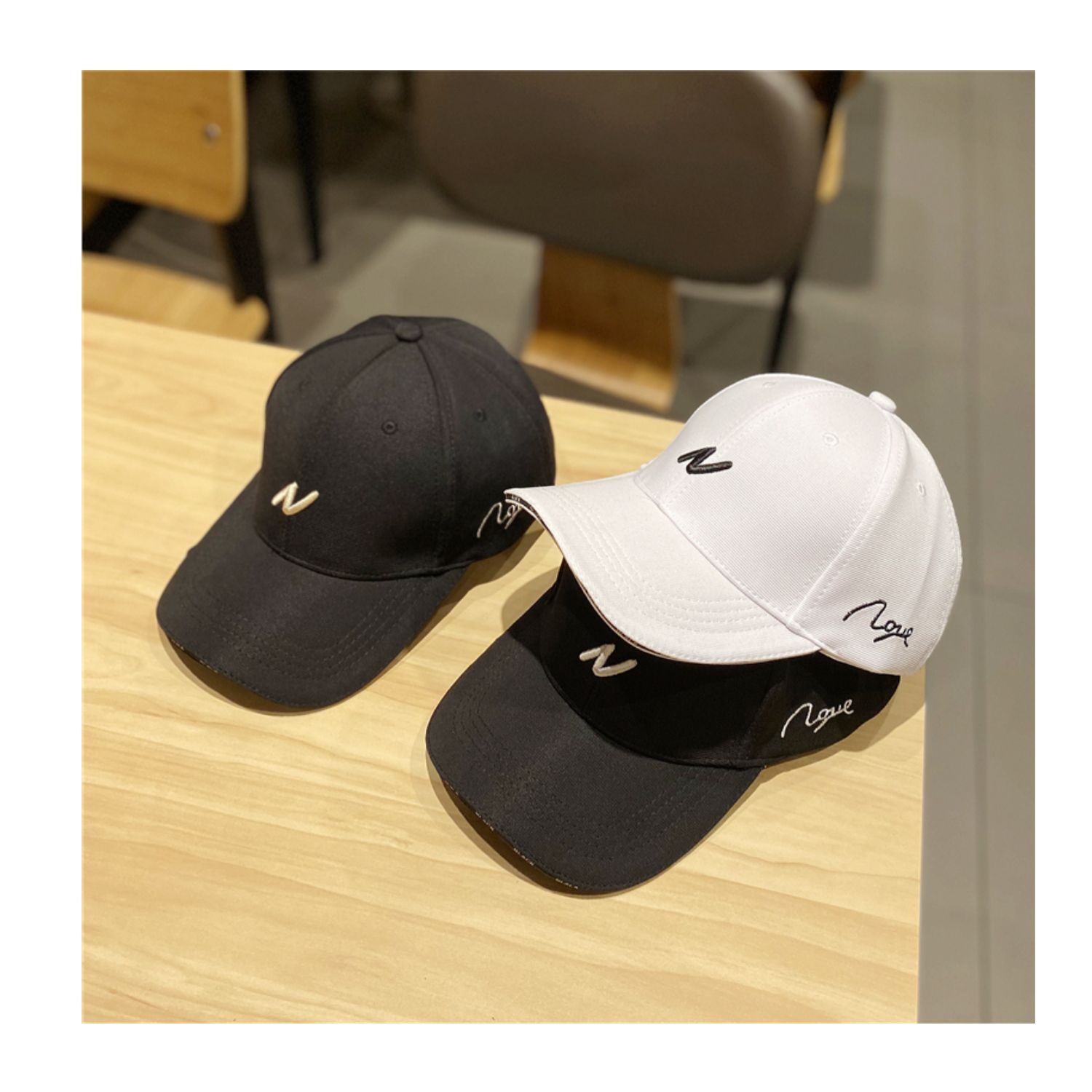 Baseball Cap Japanese leisure simple big letter duck tongue hat Womens spring and summer Korean version fashion peoples face on the street men ha