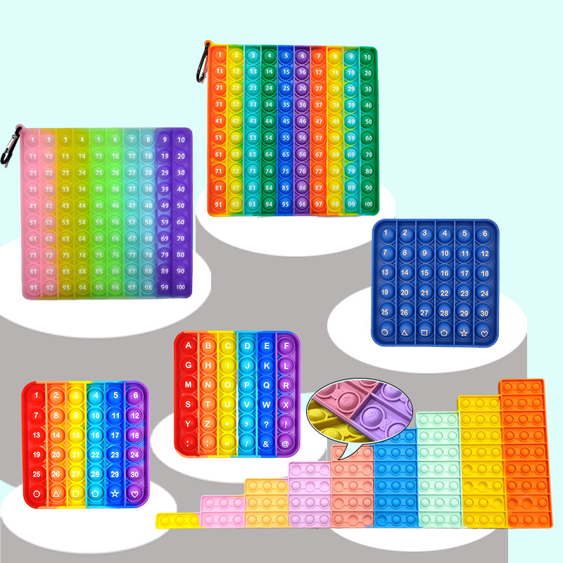 

DHL Large Size Toy Times Multiplication Table Numbers Math Push Bubble School Supplies Keyboard Abc Letters Alphabet Fidget