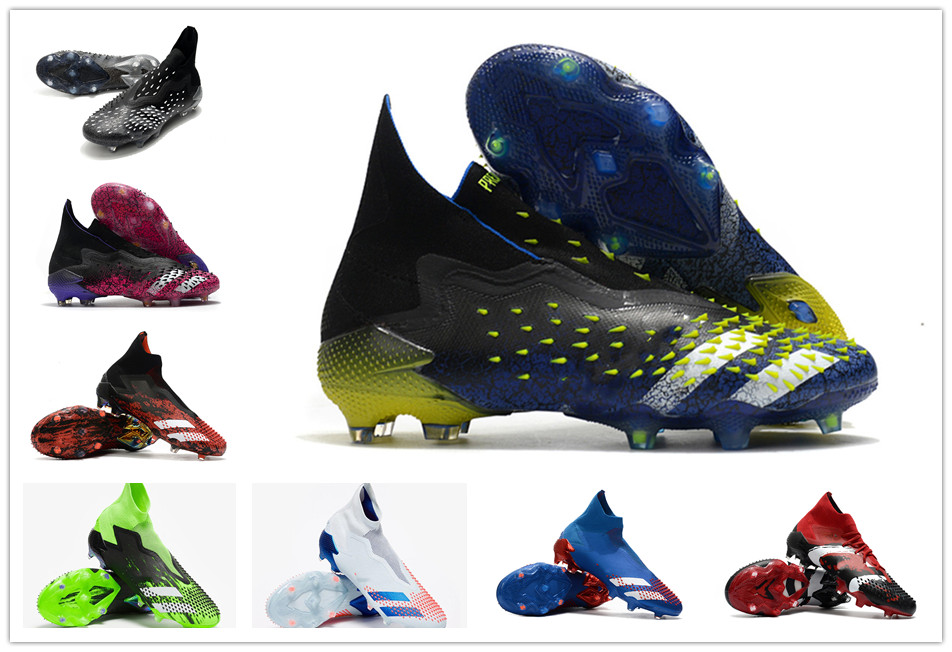 

2021 PREDATOR FREAK + FG PP Mens Boys Soccer Shoes 20+ Mutator Football Cleats 21+x Boots High Ankle Size 39-45, 0005