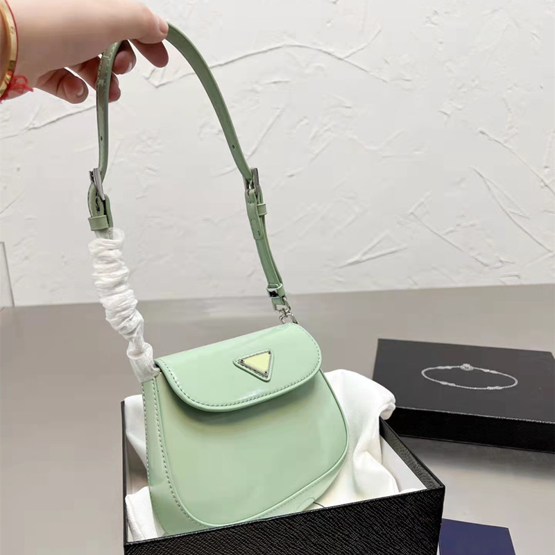 

Mini Women Shoulder Bags Luxury Shell Handbags Baguettes Purses Patent Leather Purse Triangle Sequin Fashion Lady Cute Tiny Phone Bag High Quality, Multi